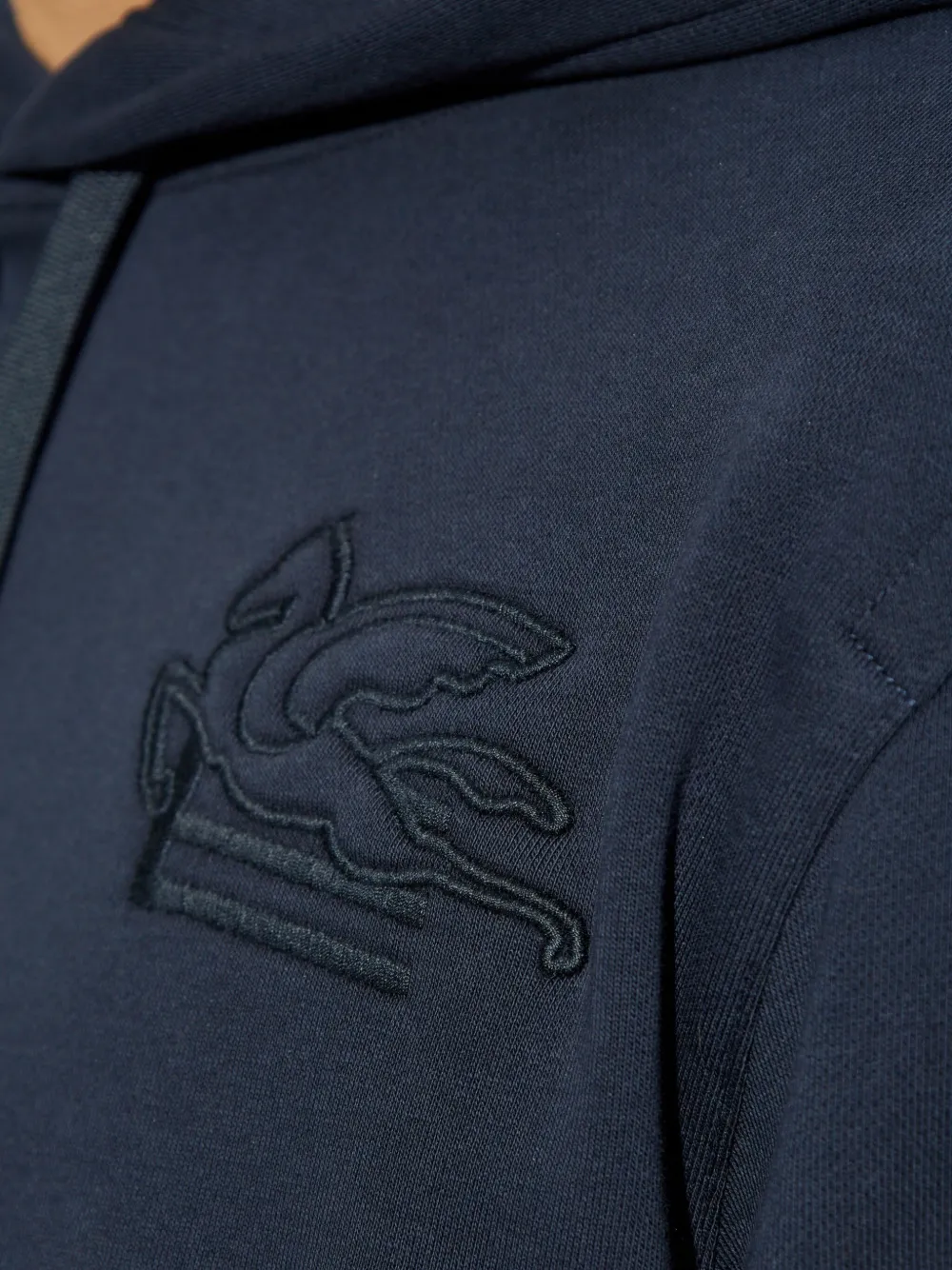 ETRO Hoodie met Pegaso-borduurwerk Blauw