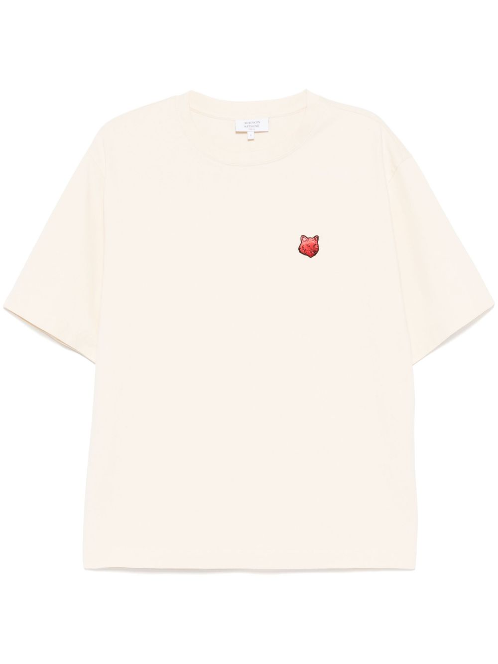 Maison Kitsuné bold fox head patch comfort T-shirt - Neutrals