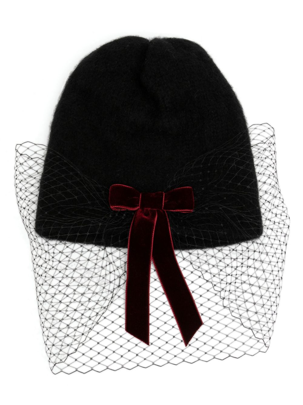 Jennifer Behr bow voilette beanie - Black