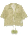 Blumarine floral-lace shirt - Green