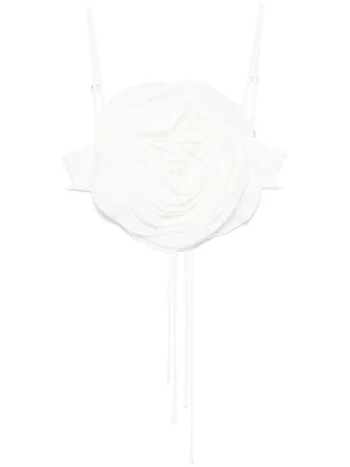 Haut en maille à appliques fleurs - Blumarine - Modalova