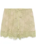 Blumarine floral-lace shorts - Green