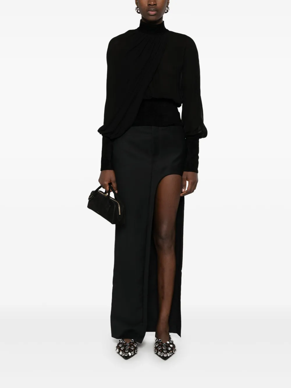 Alaïa georgette cape blouse | Blouses | Image 2
