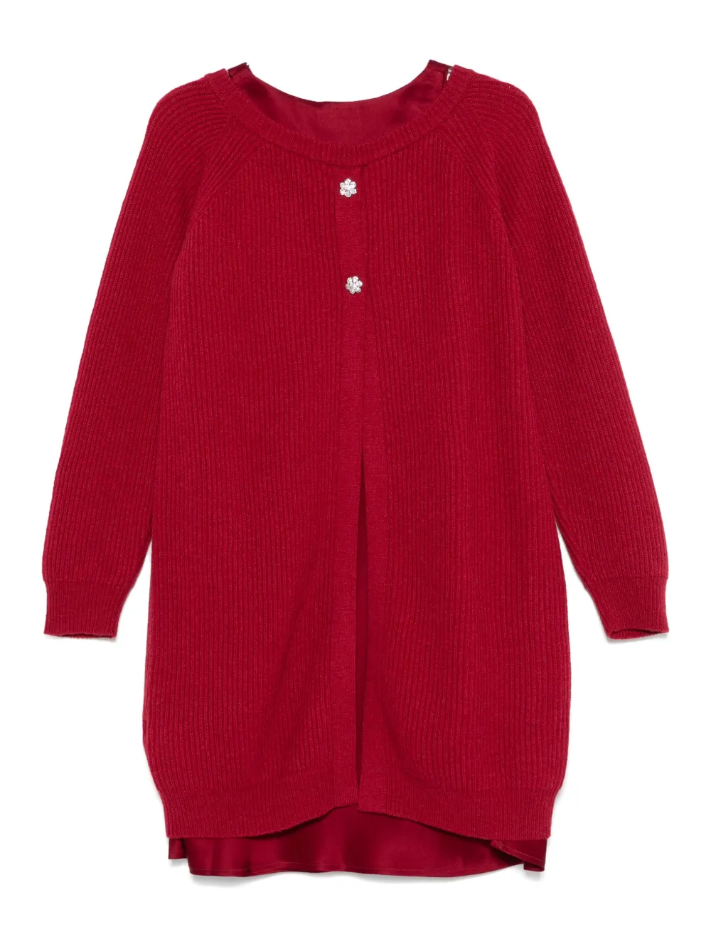 Semicouture Mini-jurk met knoopdetail - Rood