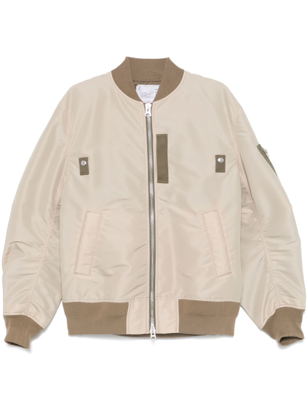 contrast-trim bomber jacket