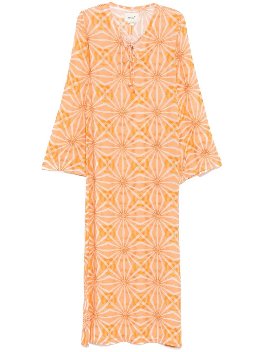 Bambah Jurk met geometrische print Oranje