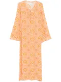 Bambah geometric-print dress - Orange