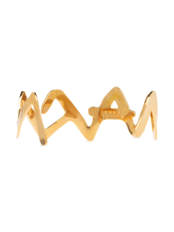 Marni Logo Choker Necklace | Gold | FARFETCH