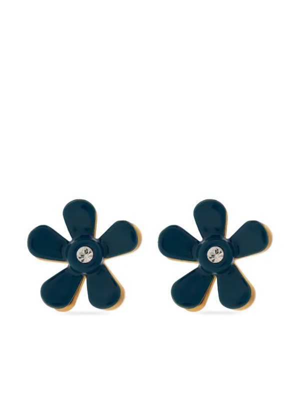 MARNI フラワーピアス MARNI マルニ 花モチーフ フラワー パープル ゴールド金具