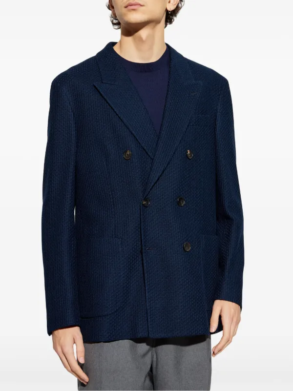 ETRO double-breasted Blazer | Blue | FARFETCH BH