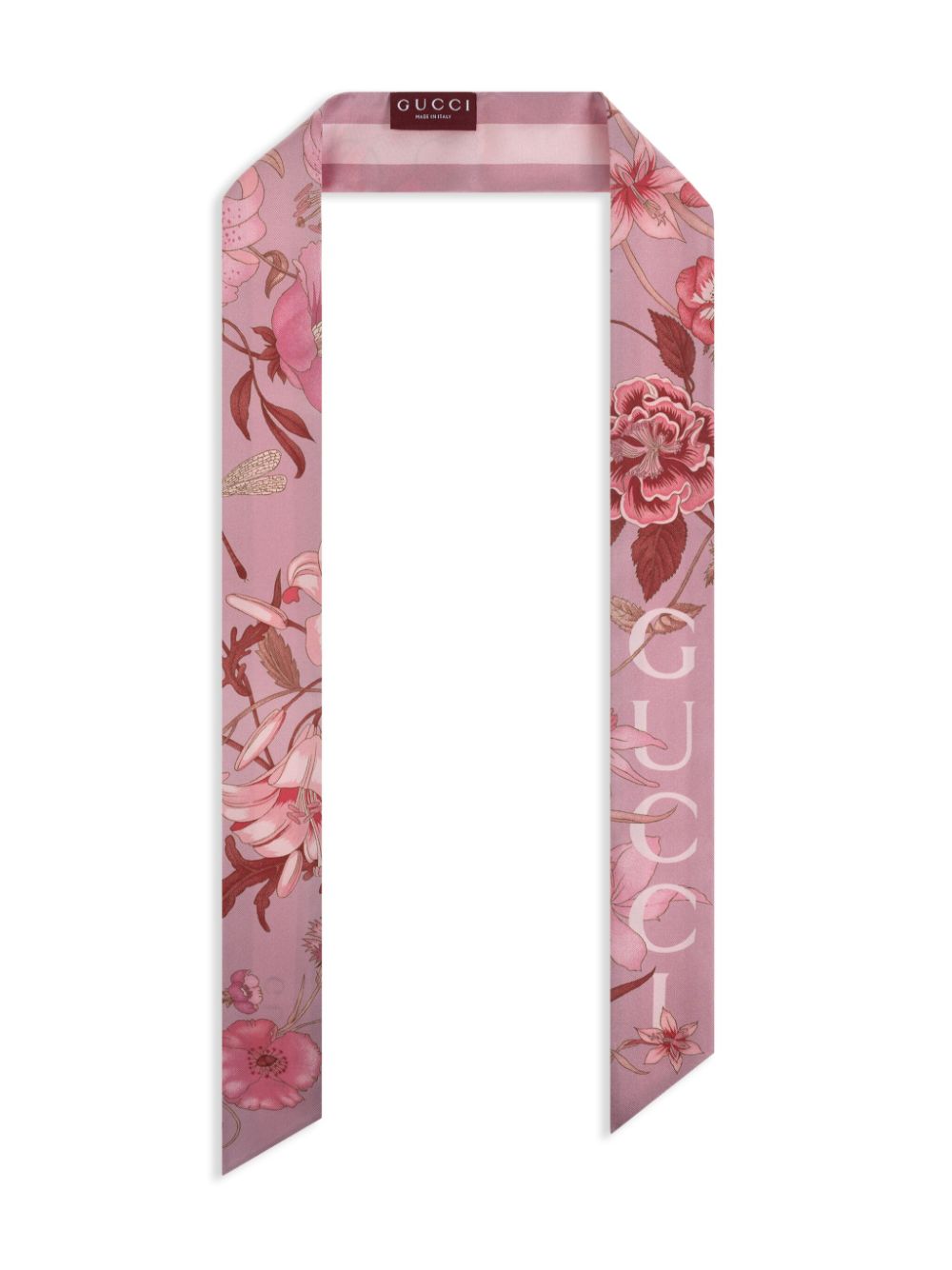 Gucci printed silk scarf - Roze