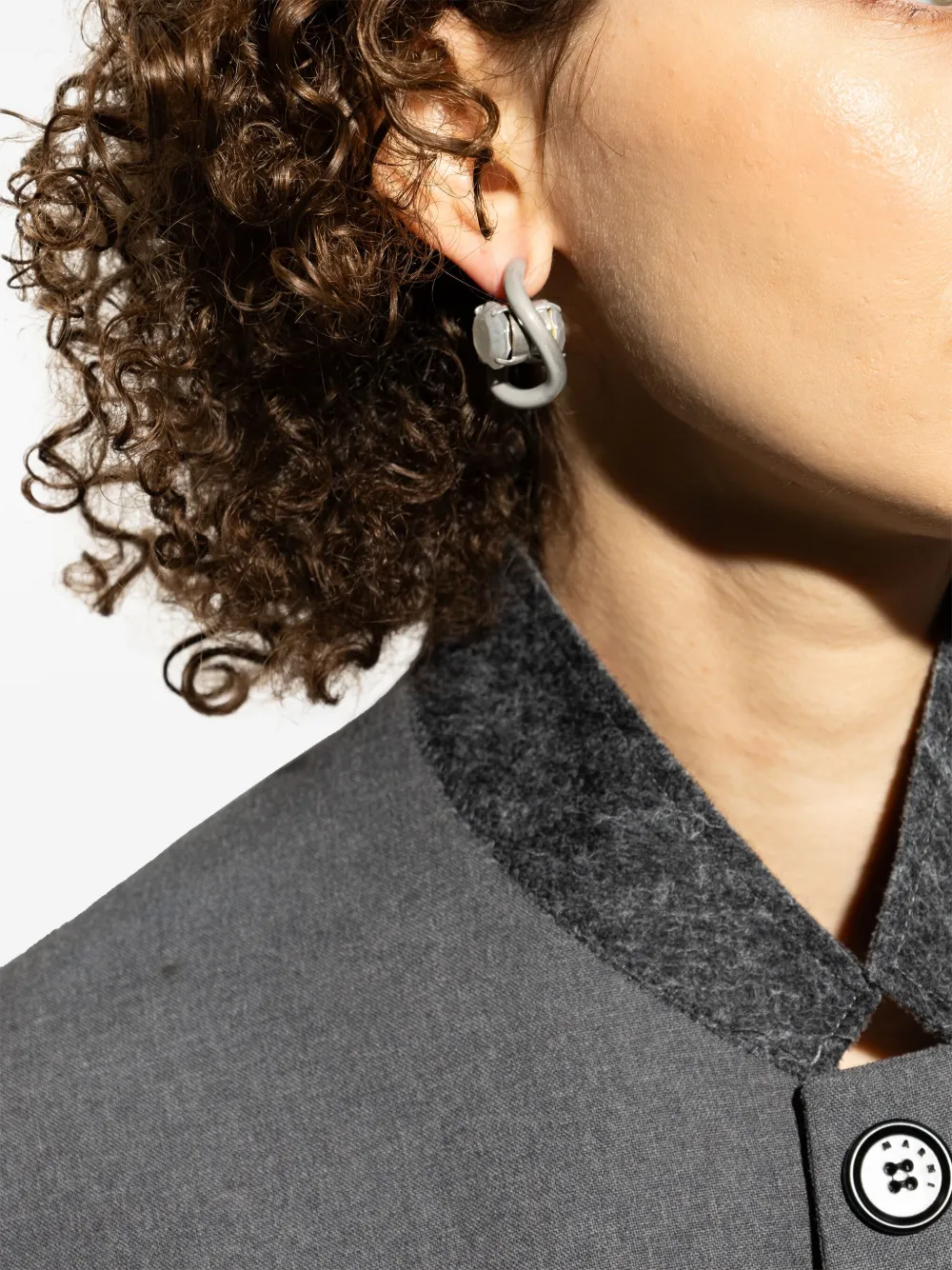 Marni Twisted Earrings In Grey