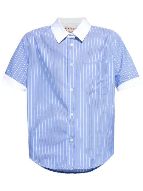 Marni camisa con rayas estampadas