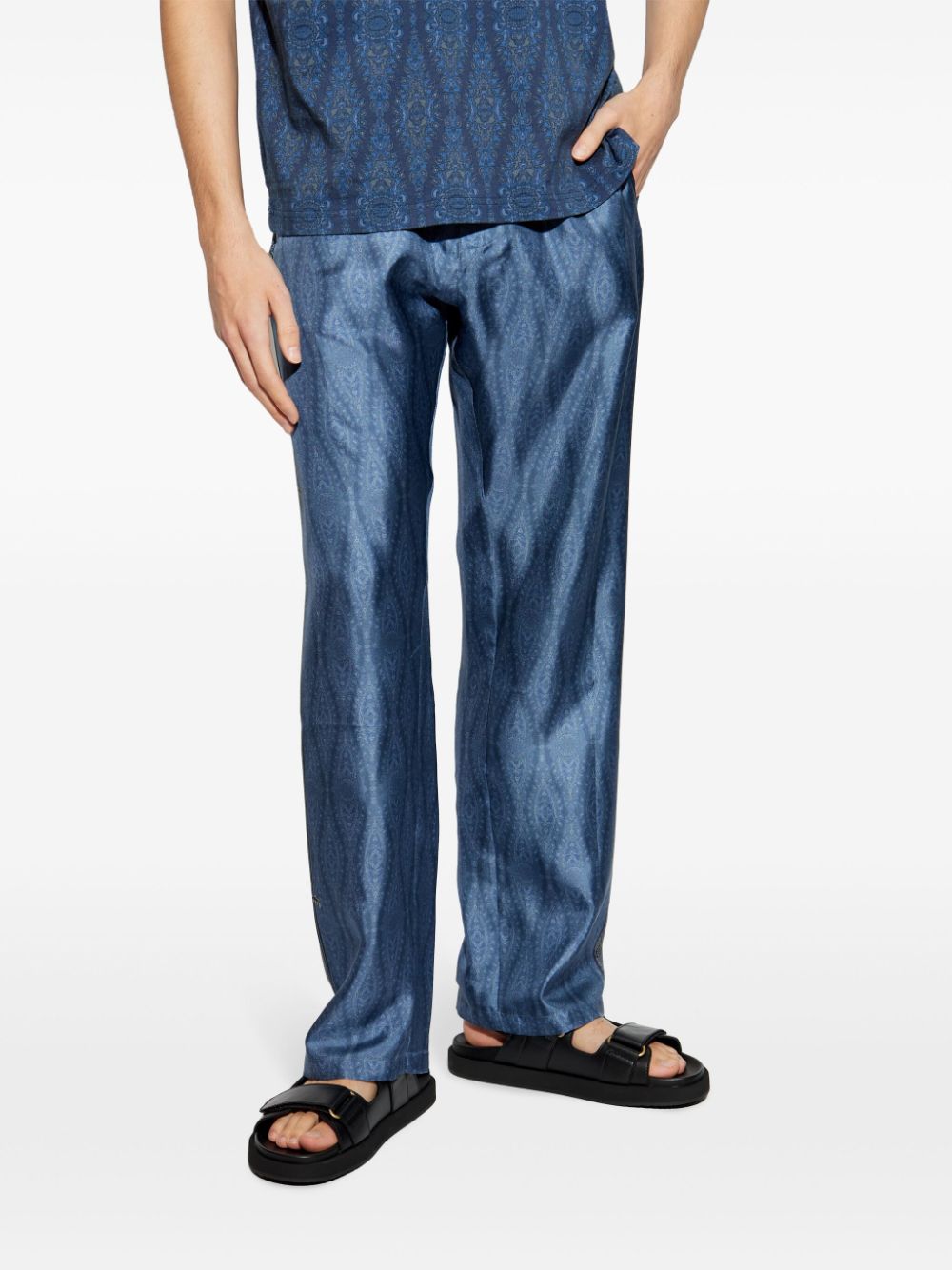 ETRO silk trousers - Blauw