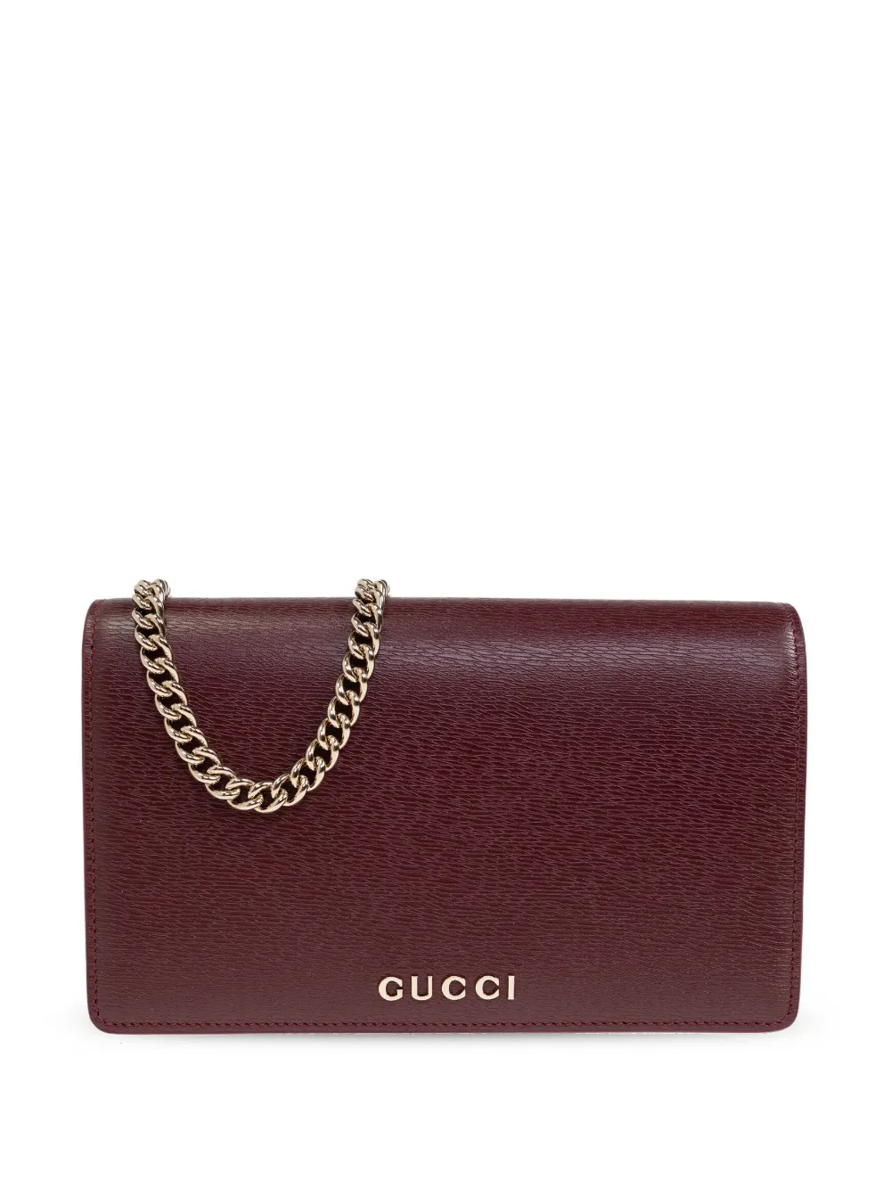 Gucci logo-plaque clutch bag - Red