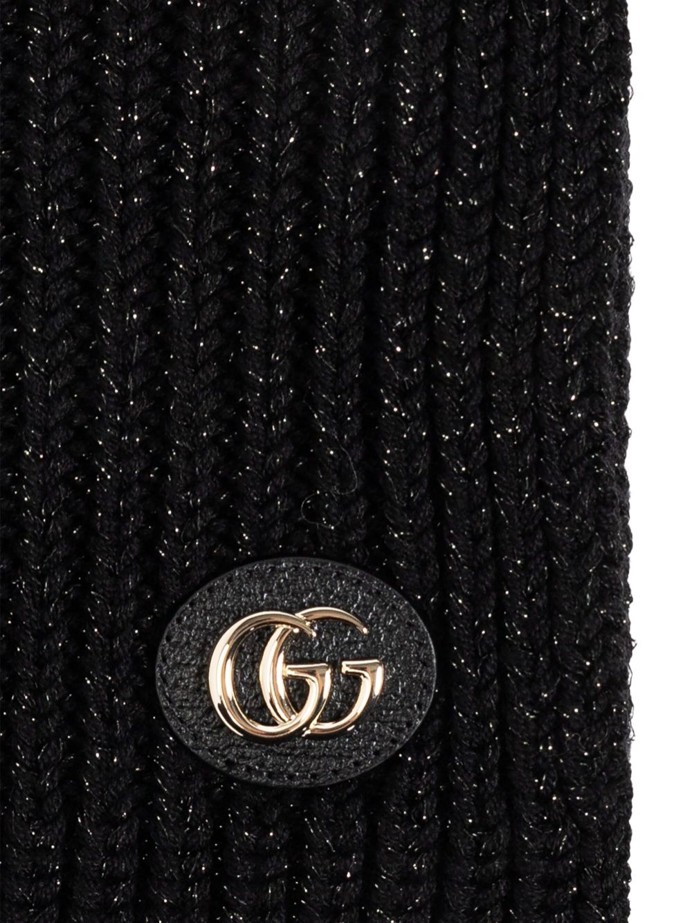 Gucci cable-knit wool scarf - Zwart