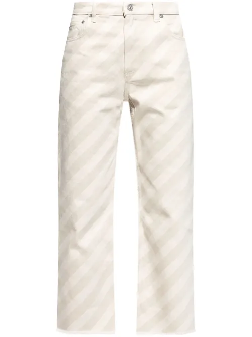 Marni pantalon à rayures - Blanc - Marni - Modalova