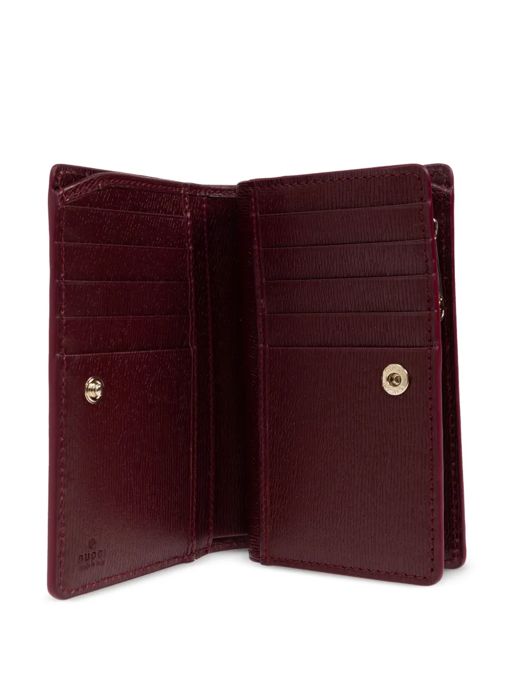 Gucci Script Continental Wallet In Red