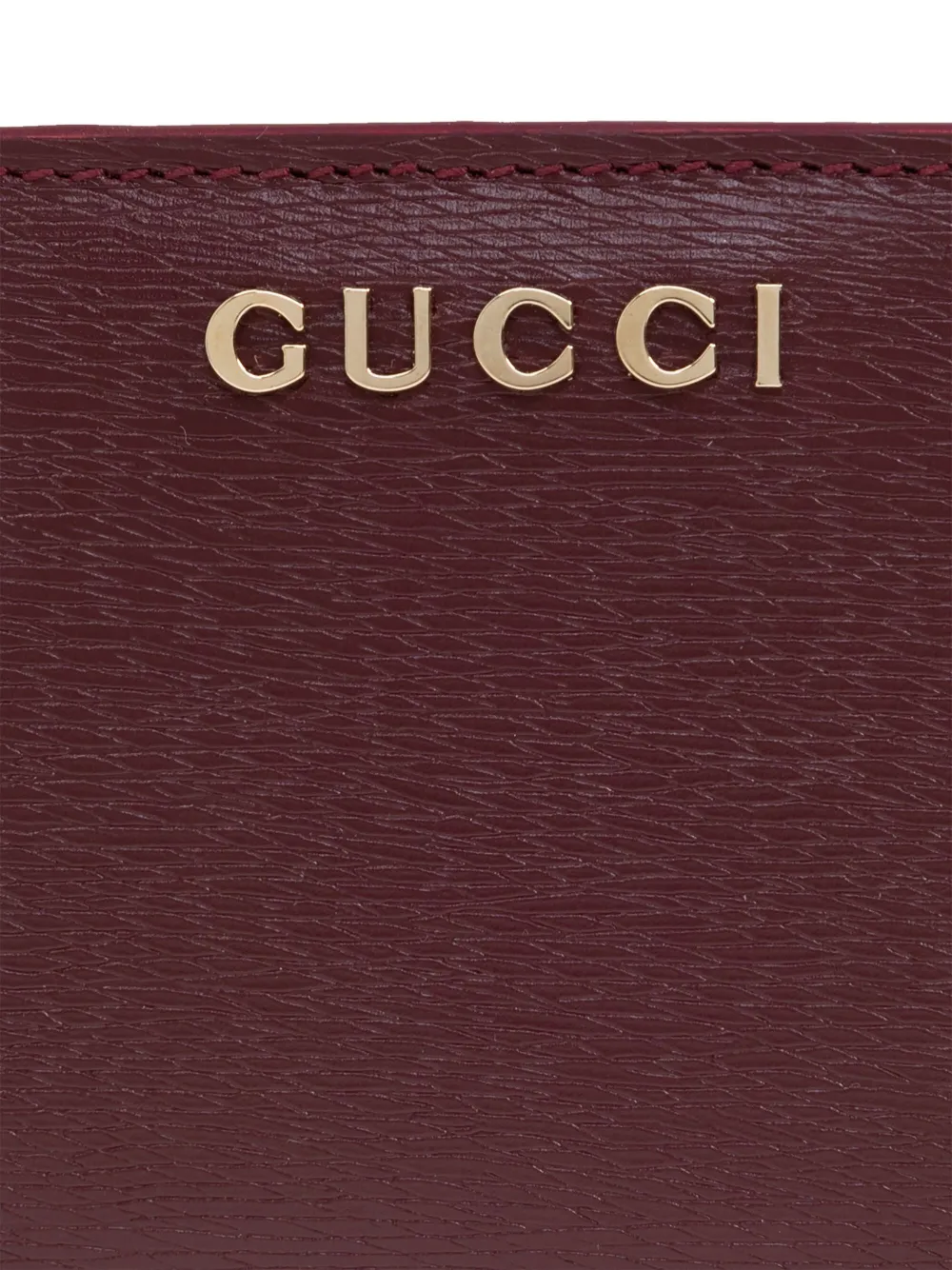 Gucci Script Continental Wallet In Red