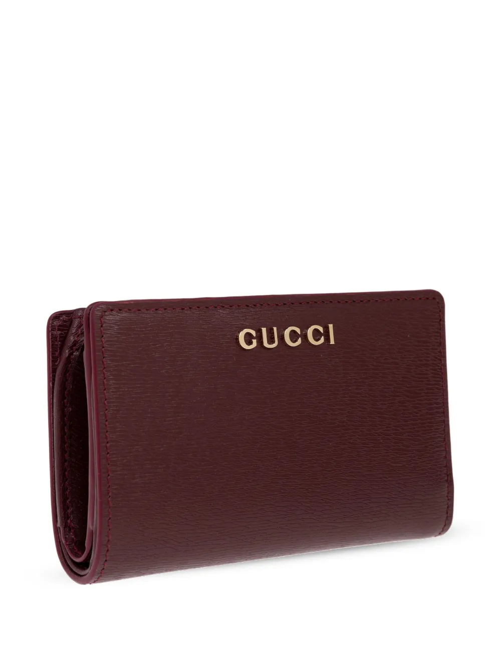 Gucci Script Continental Wallet In Red