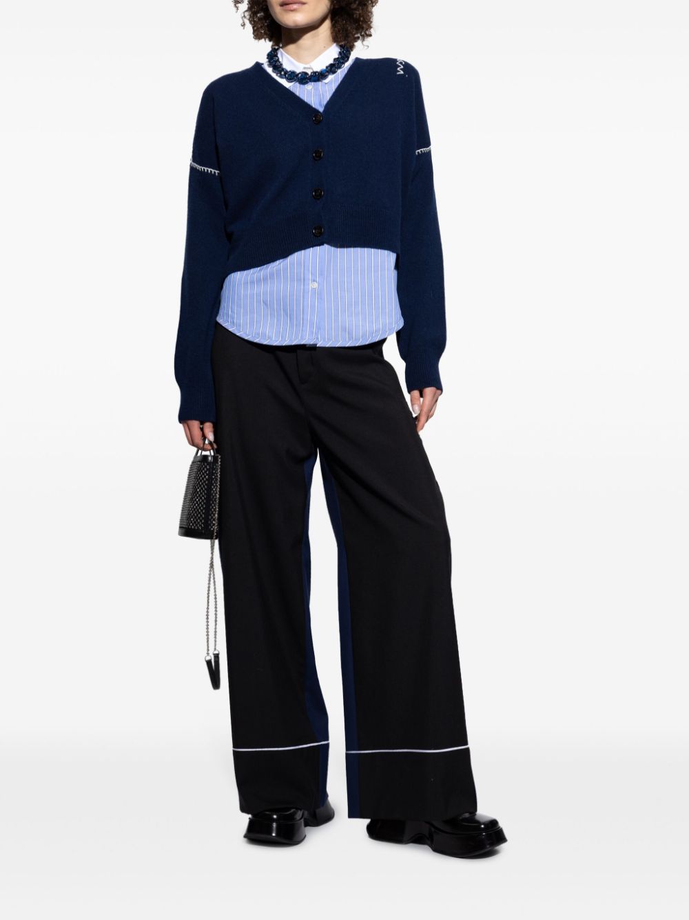 Marni cropped cardigan - Blauw