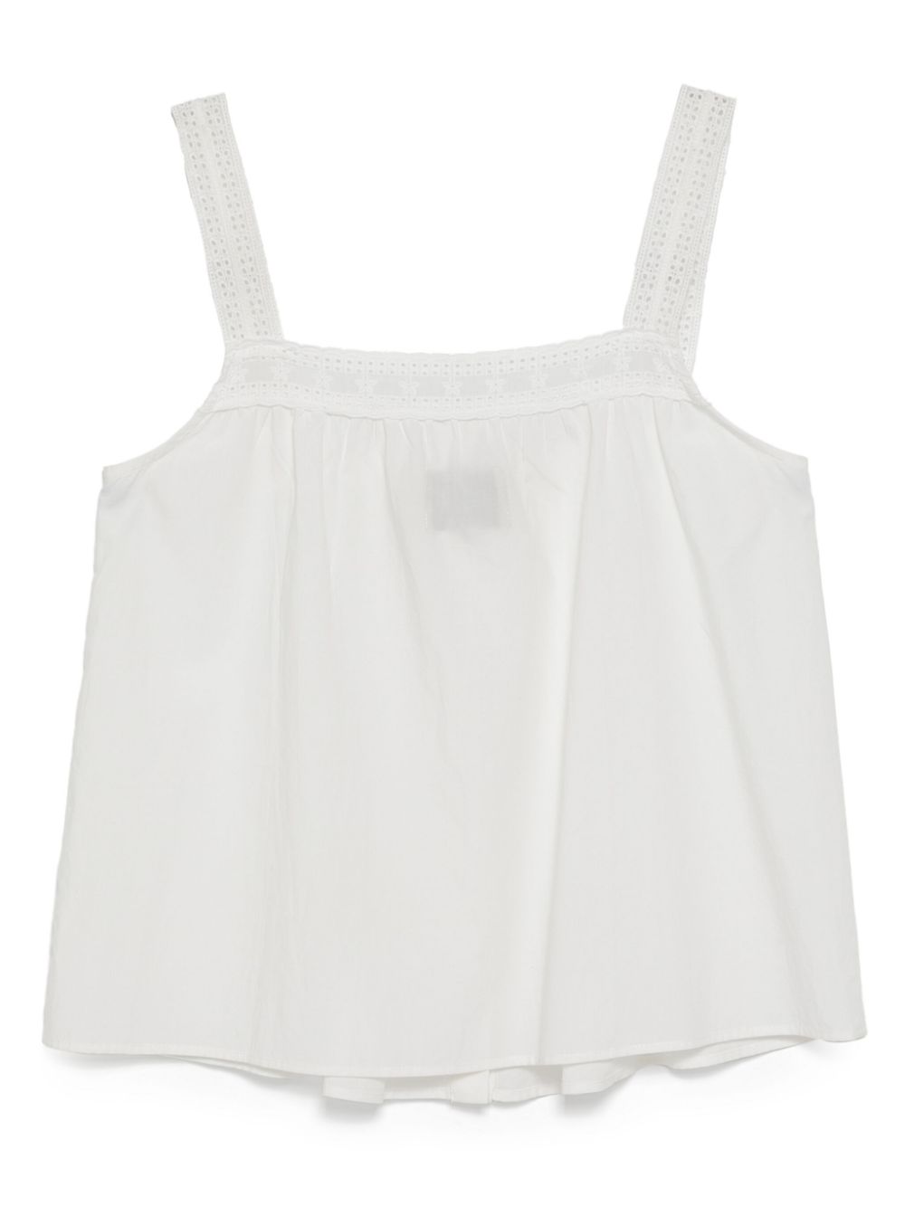 Bambah Ritchel lace trim cami vest - White