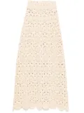 Bambah floral embroidery skirt - Neutrals