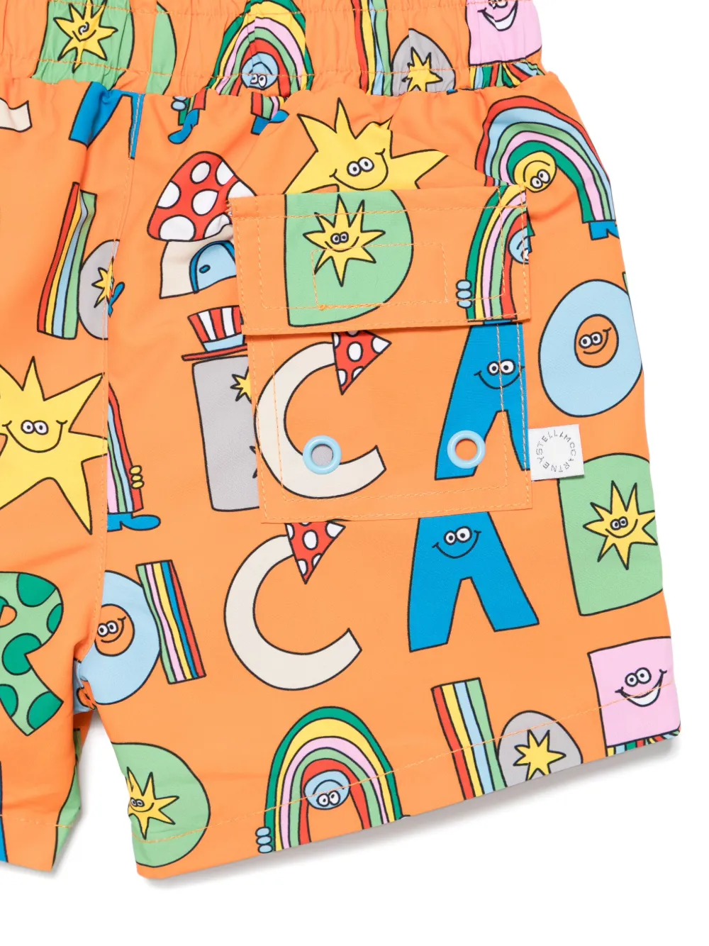 Stella McCartney Kids Zwembroek met print Oranje