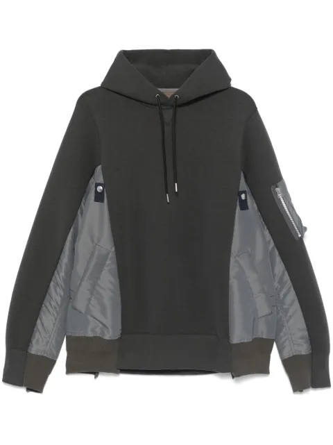 sacai hoodie con paneles