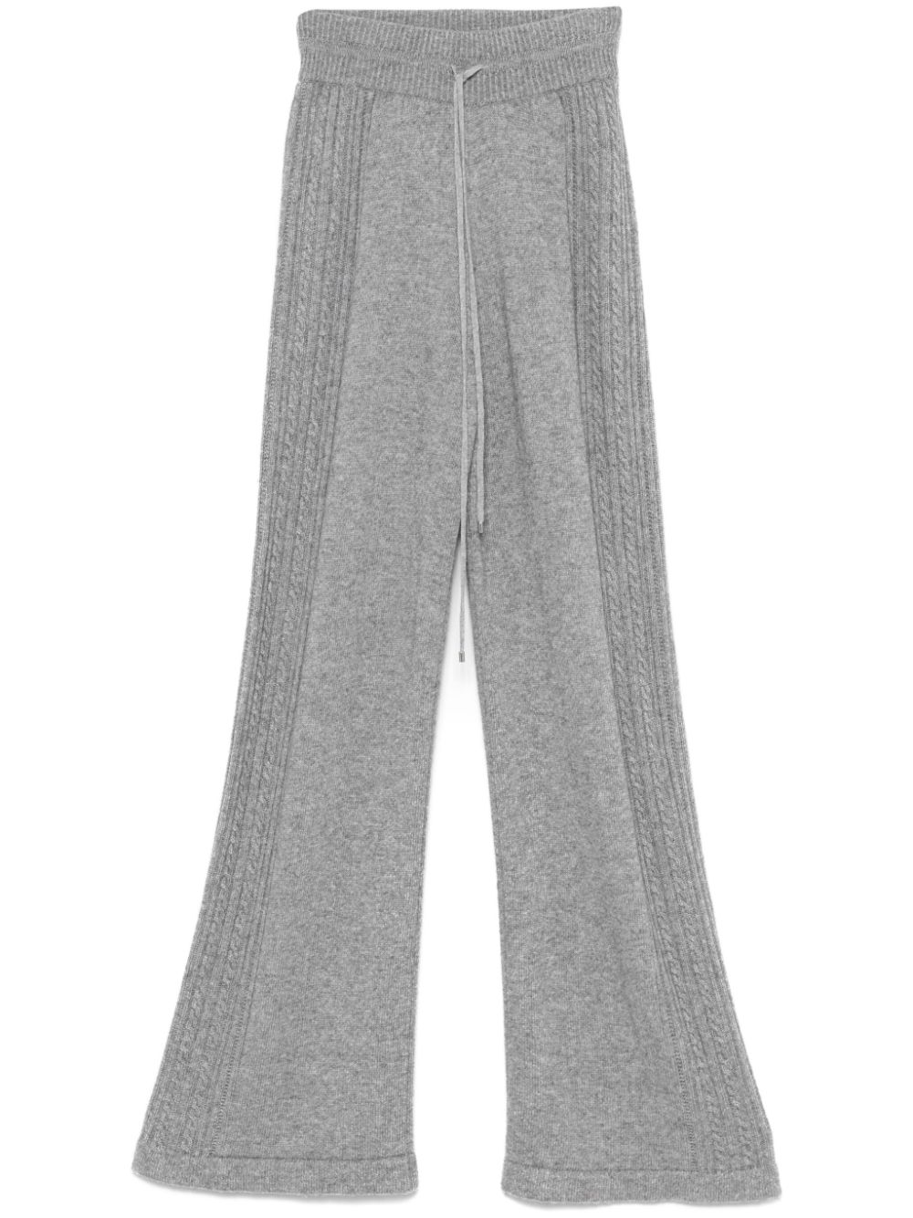 cable-knit-detail trousers