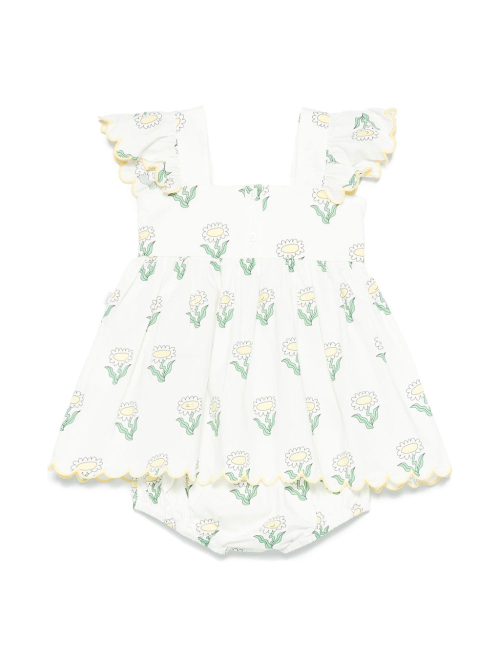 Stella McCartney Kids Jurk met madeliefjesprint - Wit