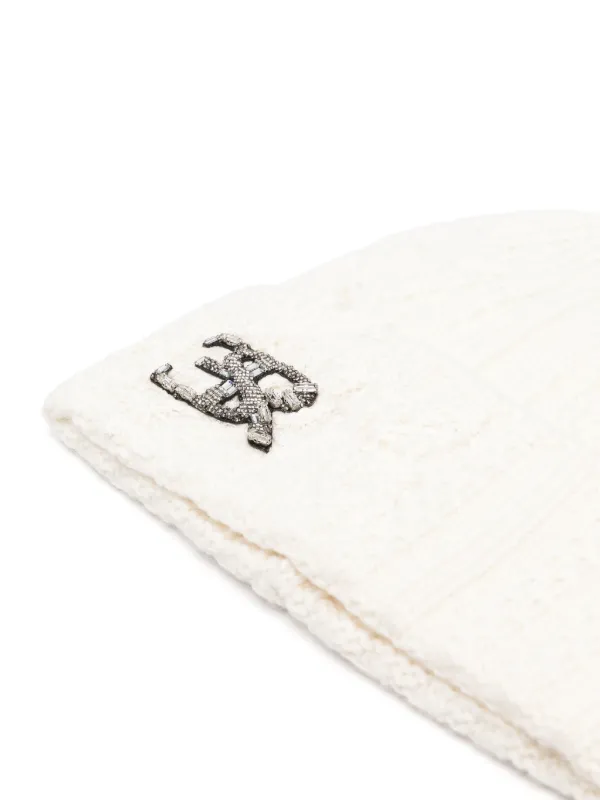 ハット Ermanno Scervino Classic White Knit Beanie Ermanno Scervino cable-knit Beanie Hat | White | FARFETCH CA