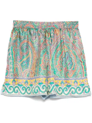 ETRO ショートパンツ ETRO (エトロ) ペイズリージャガード ノータック ショートパンツ