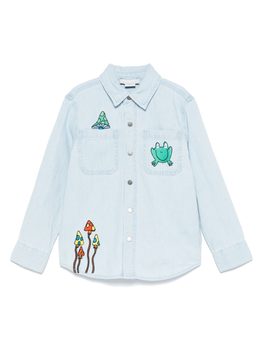 Stella McCartney Kids embroidered-motif shirt - Blue