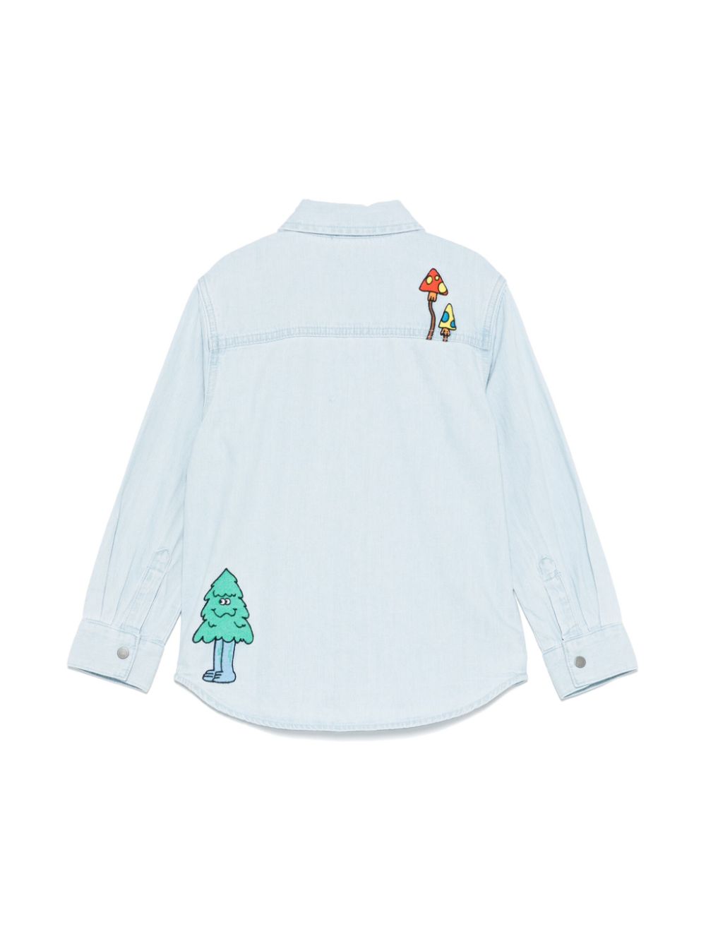 Stella McCartney Kids embroidered-motif shirt - Blue