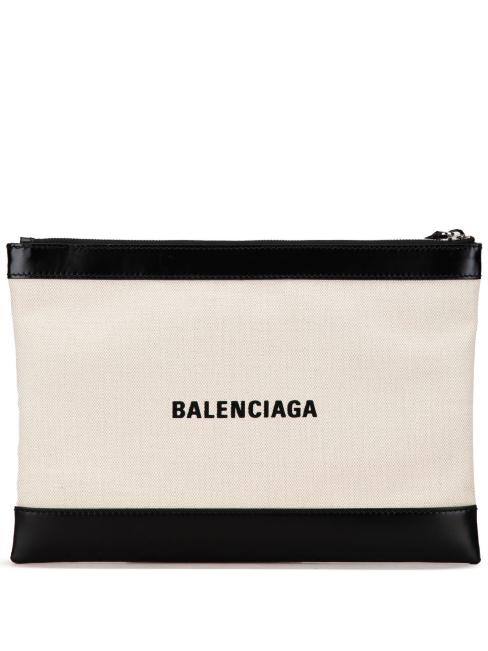 Balenciaga Pre-Owned 2010-2024 Canvas Navy Clip M clutch bag - Brown