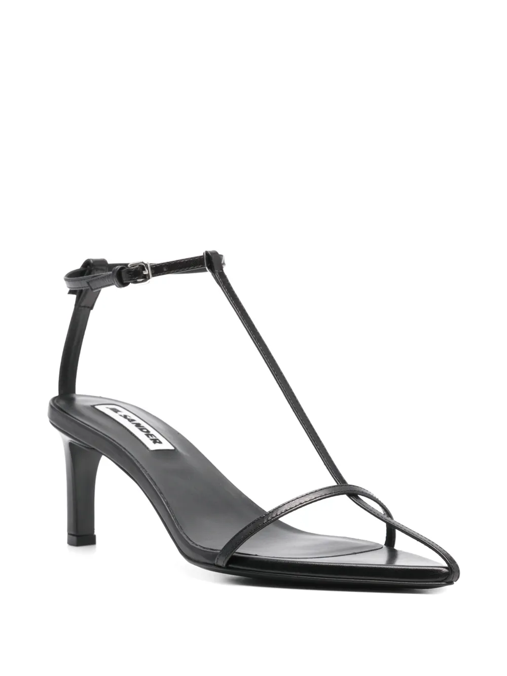 Jil Sander 80 mm leren sandalen - Zwart