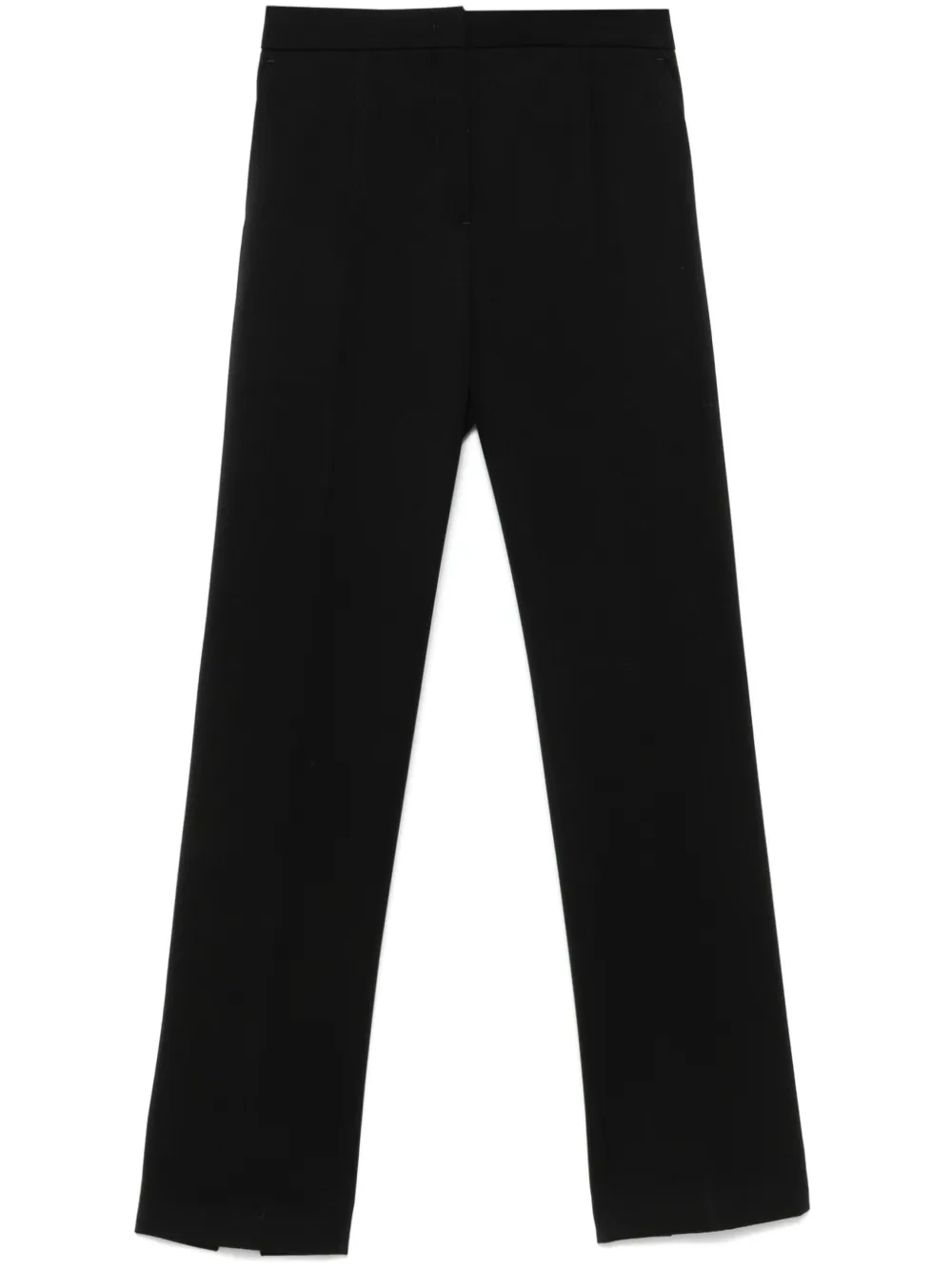 Jil Sander Pantalon met grain-de-poudre Zwart