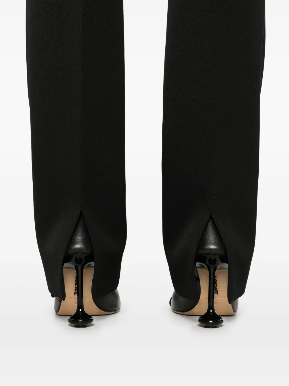 Jil Sander Pantalon met grain-de-poudre Zwart