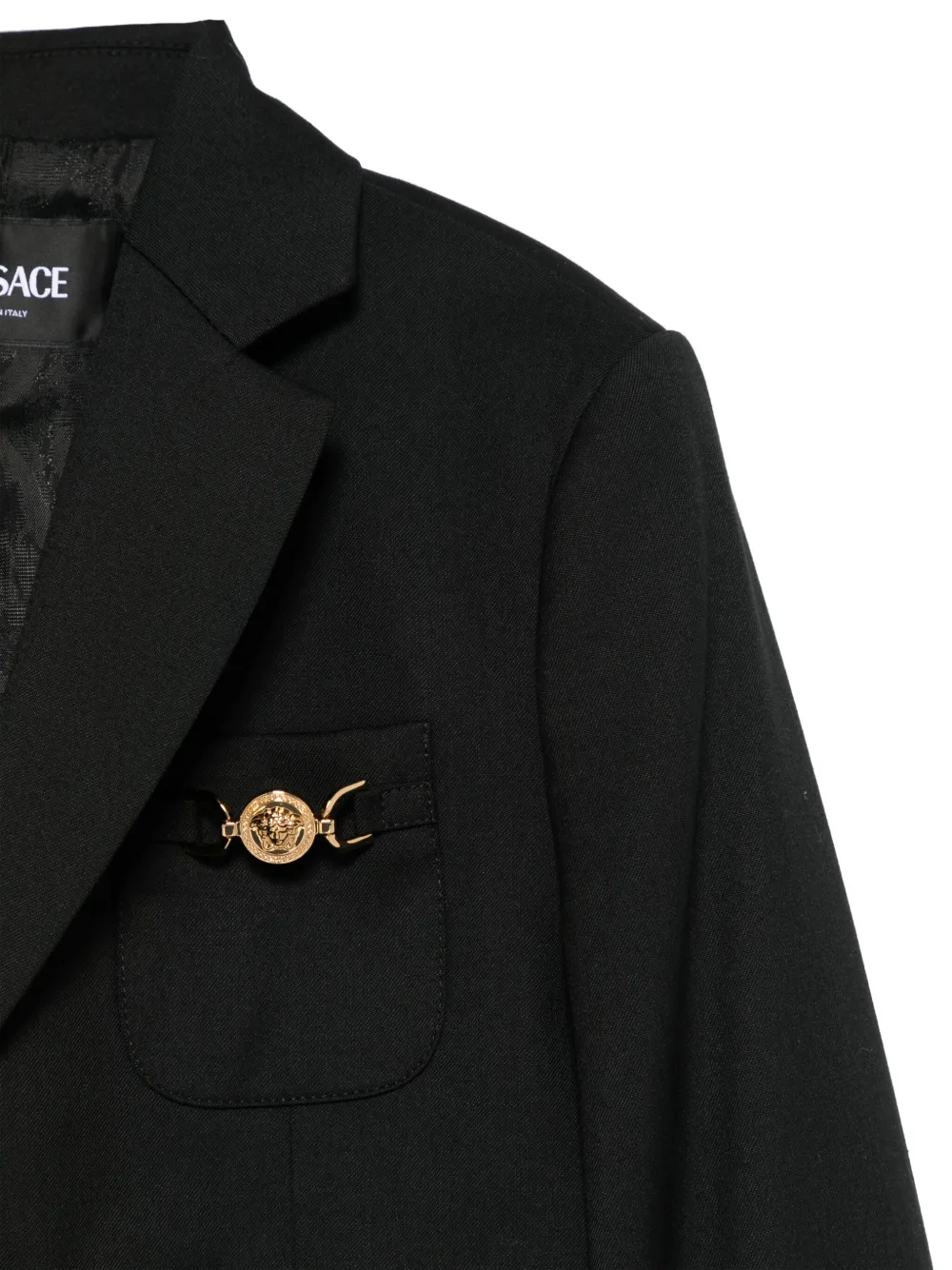 Versace Kids Blazer met Medusa-plakkaat Zwart