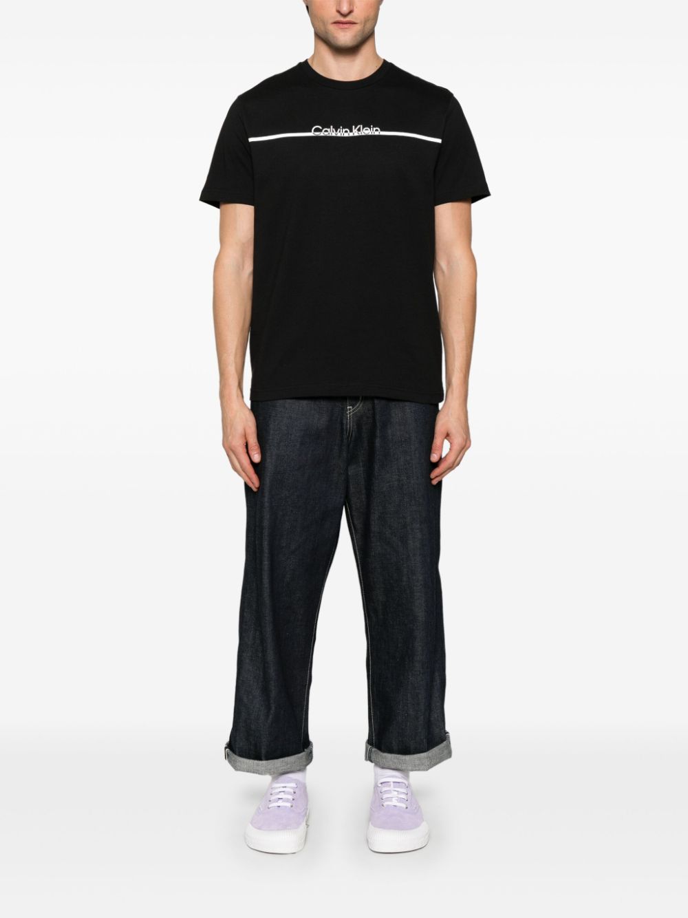 Calvin Klein T-shirt met logo - Zwart