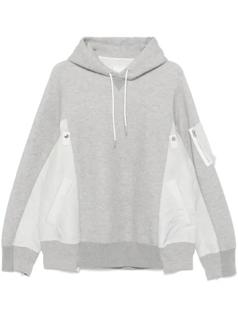 sacai hoodie con paneles