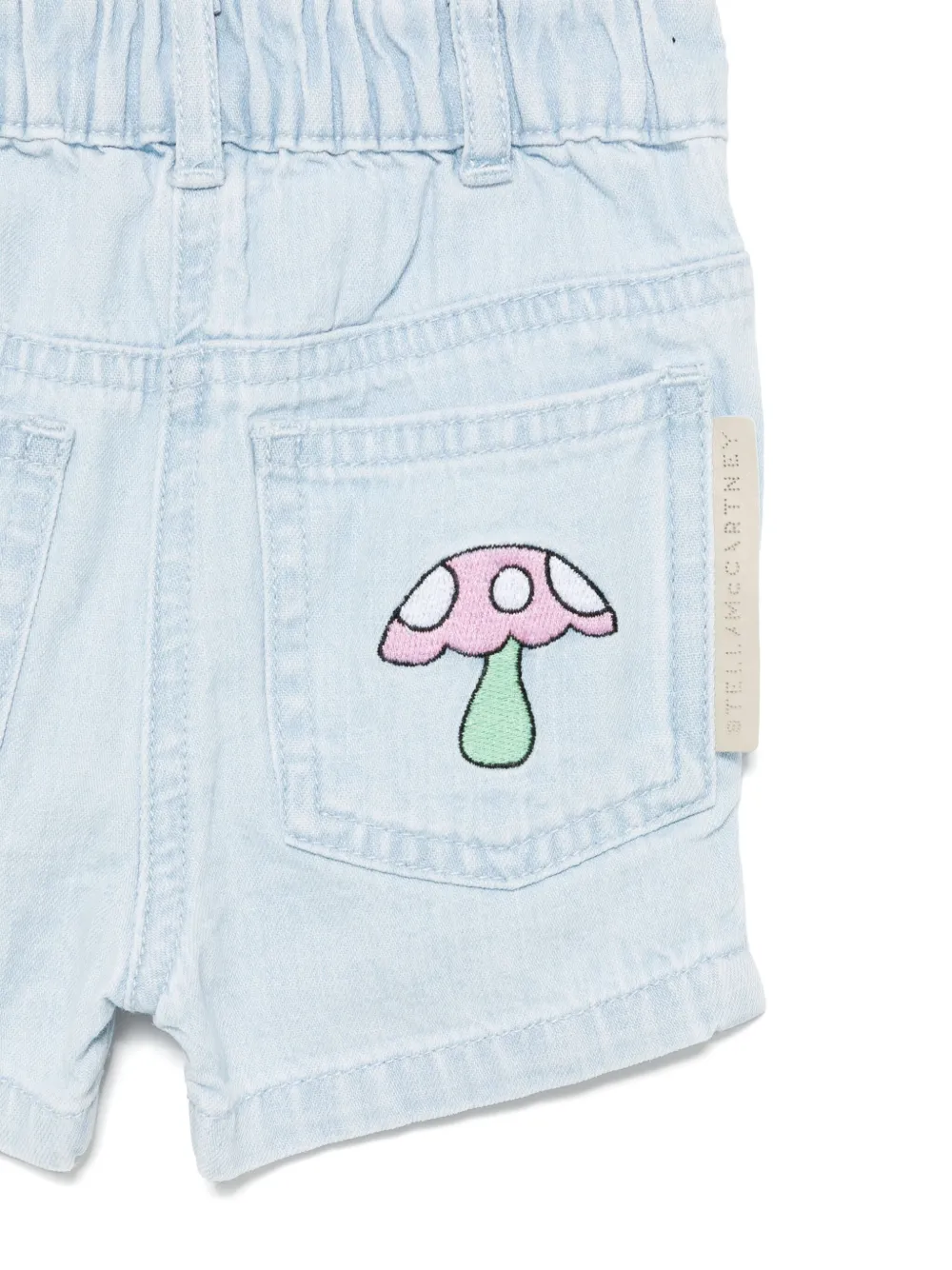 Stella McCartney Kids Spijkershorts met borduurwerk Blauw