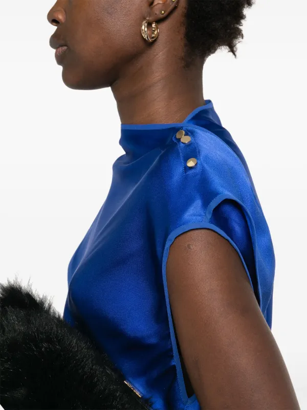 Giorgio Armani Asymmetric Top | Blue | FARFETCH