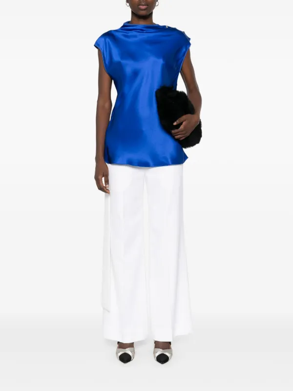 Giorgio Armani Asymmetric Top | Blue | FARFETCH