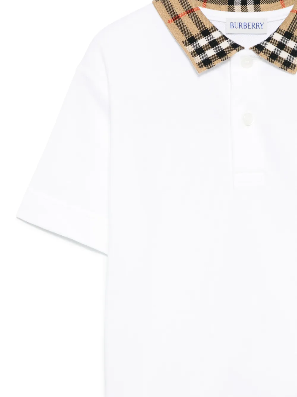 Burberry Kids Vintage Check poloshirt Wit