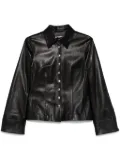 Alexander McQueen leather shirt - Black