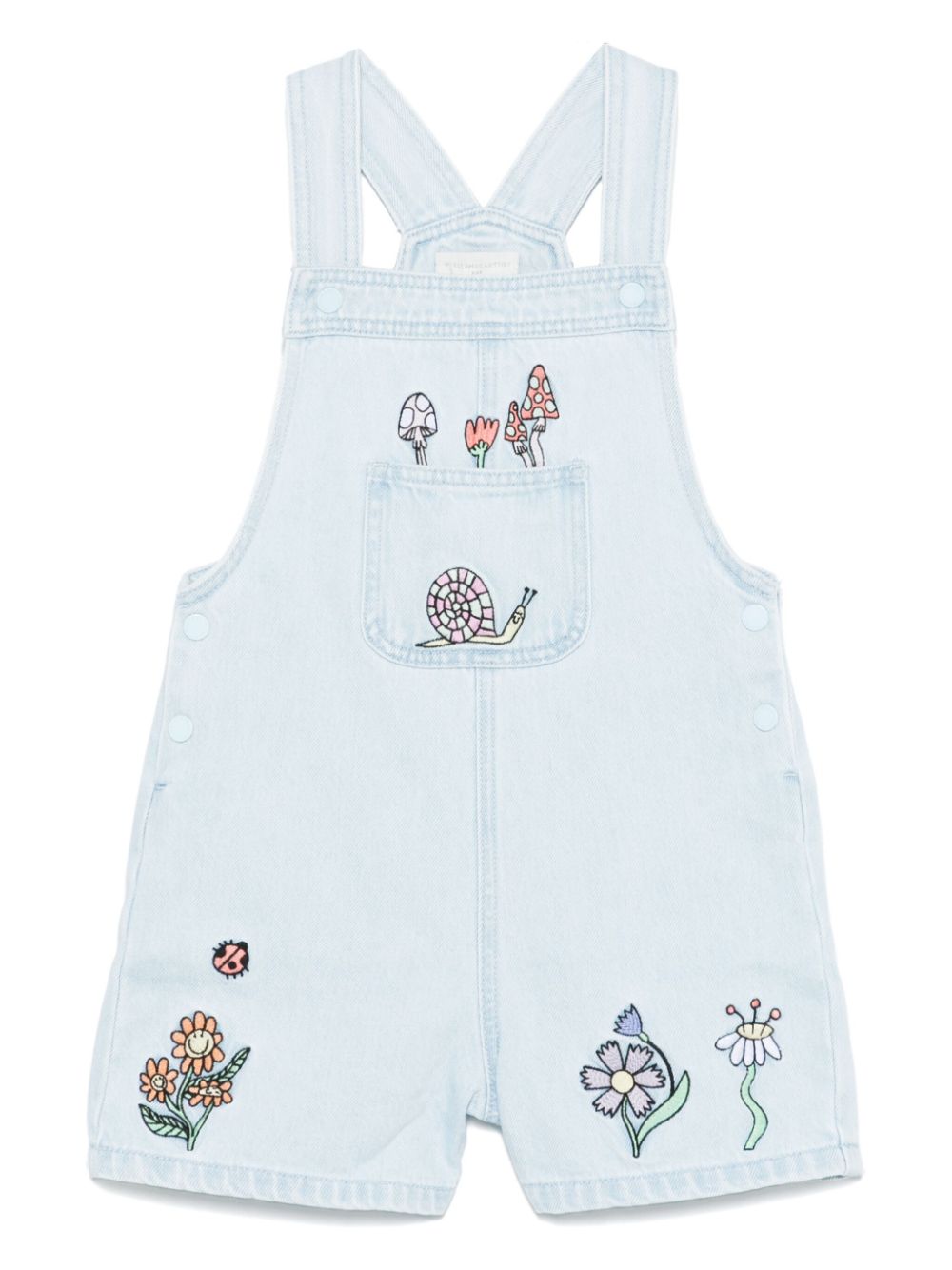 Stella McCartney Kids Tuinbroek met borduurwerk Blauw