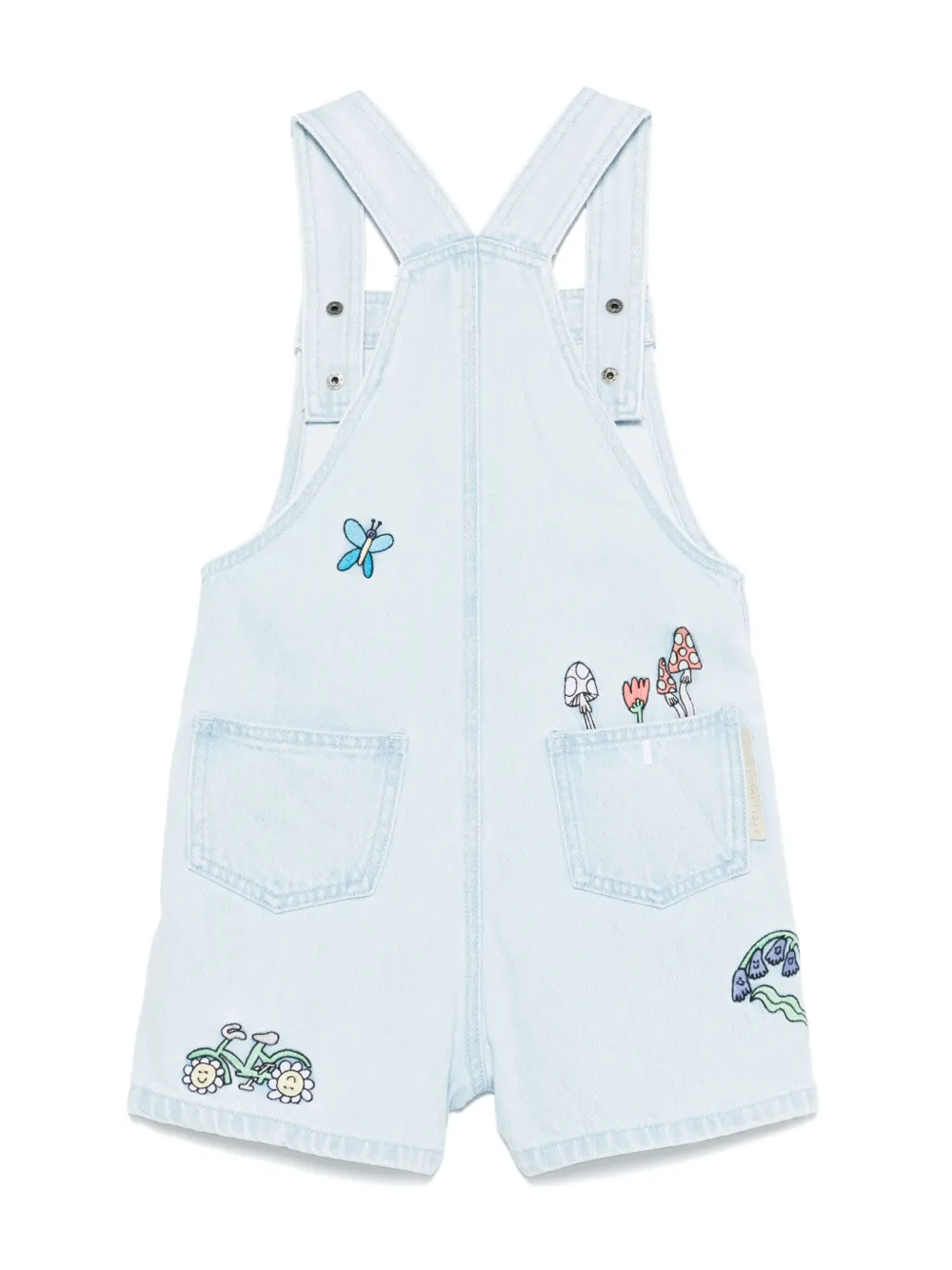 Stella McCartney Kids embroidered-motif dungarees - Blauw