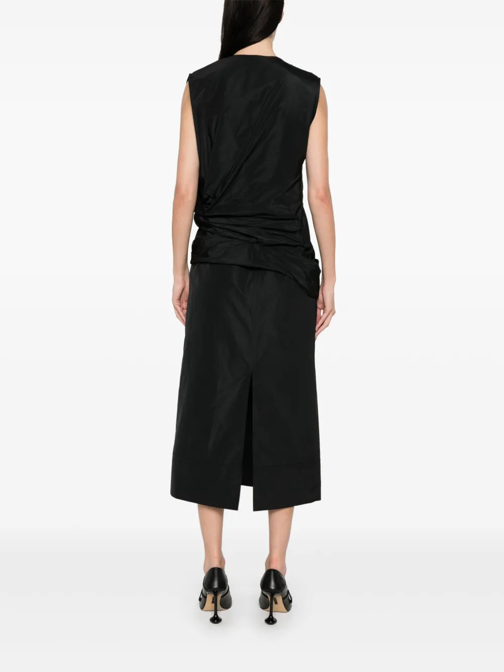 Jil Sander Midi-jurk Zwart